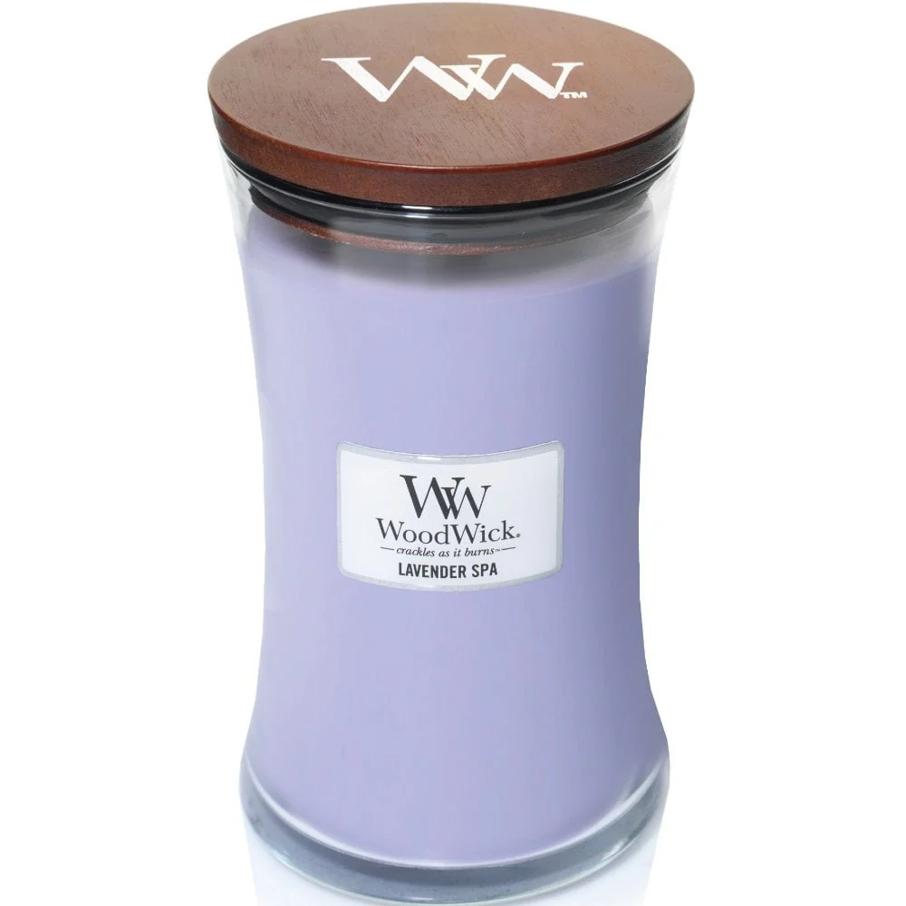 WoodWick Lavender Spa Large Hourglass Jar Candle - Image 2