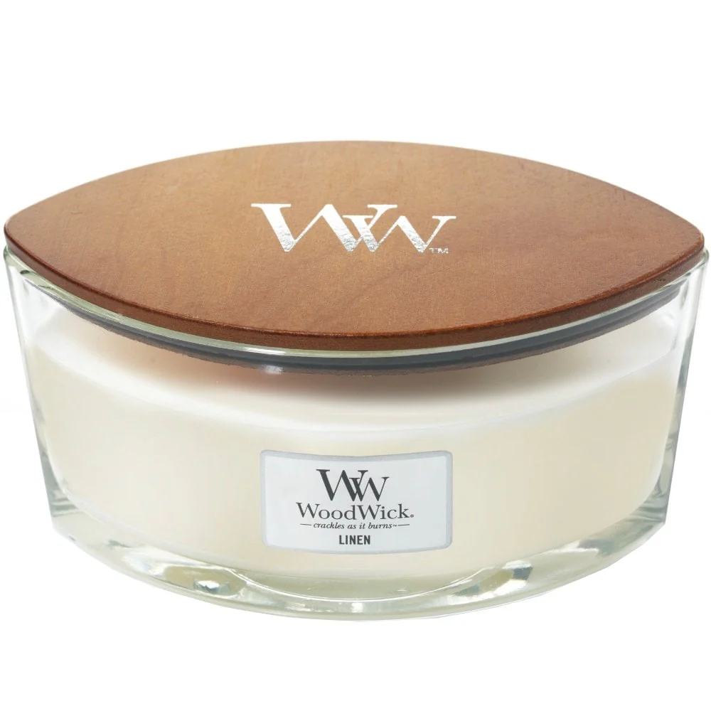 WoodWick Linen Ellipse Jar Candle - Image 2