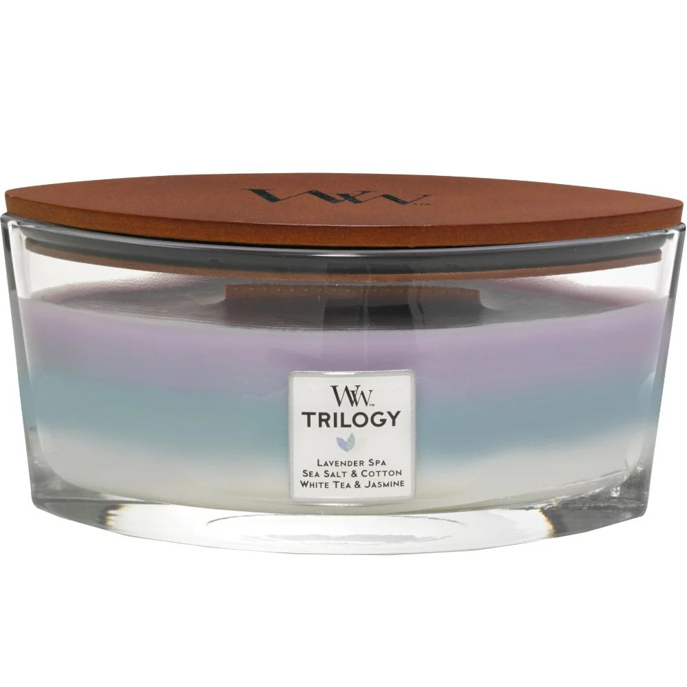 WoodWick Trilogy Calming Retreat Ellipse Jar Candle - Image 2