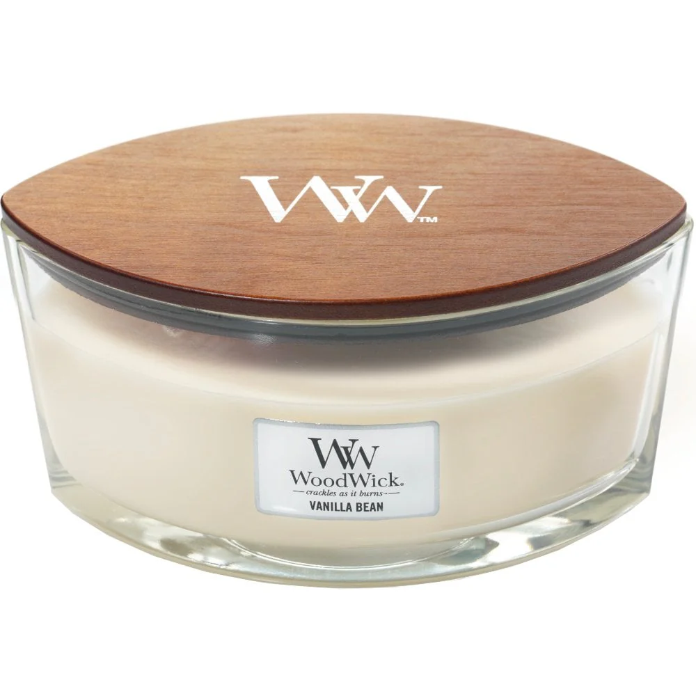 WoodWick Vanilla Bean Ellipse Jar Candle - Image 2