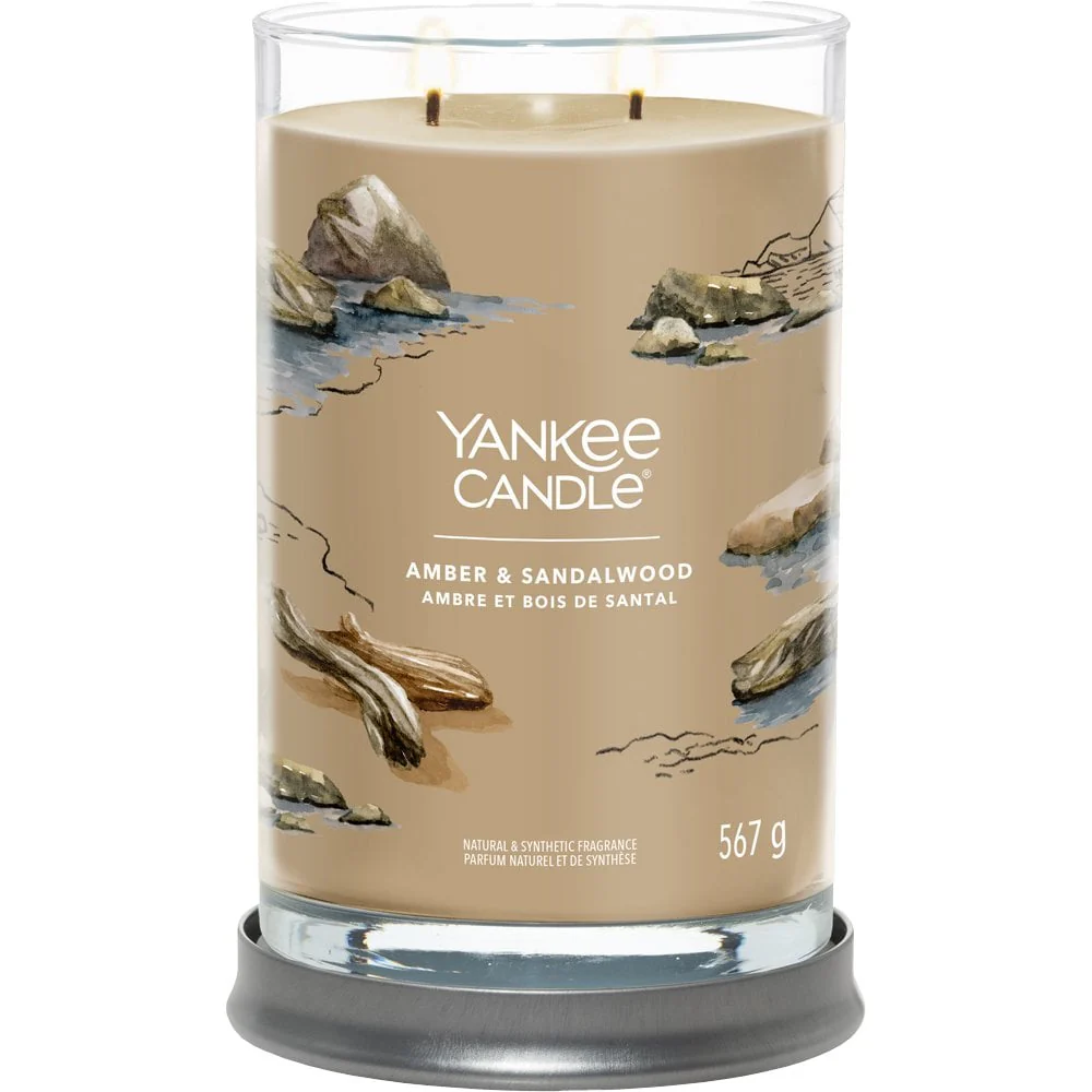 Yankee Candle Amber & Sandalwood Large Signature Tumbler Jar Candle - Image 2