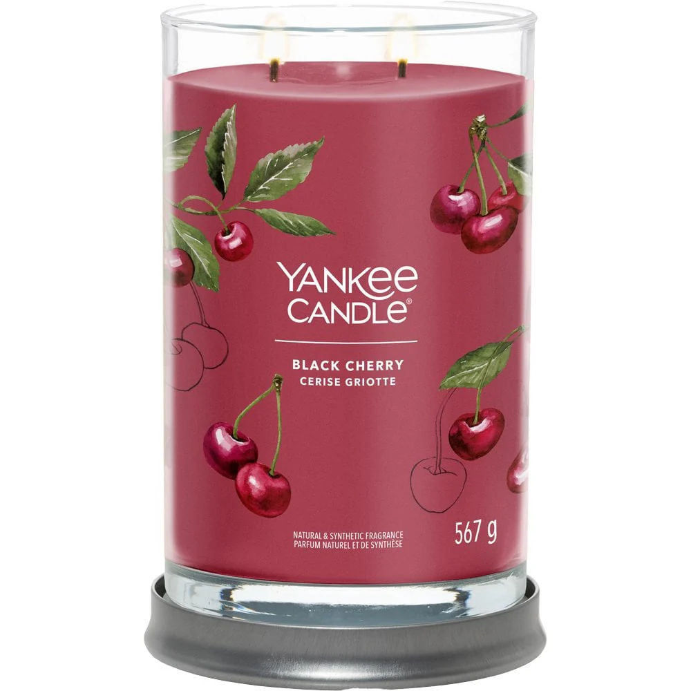 Yankee Candle Black Cherry Large Signature Tumbler Jar Candle - Image 2