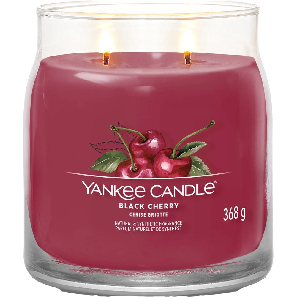 Yankee Candle Black Cherry Medium Signature Jar Candle - Image 2