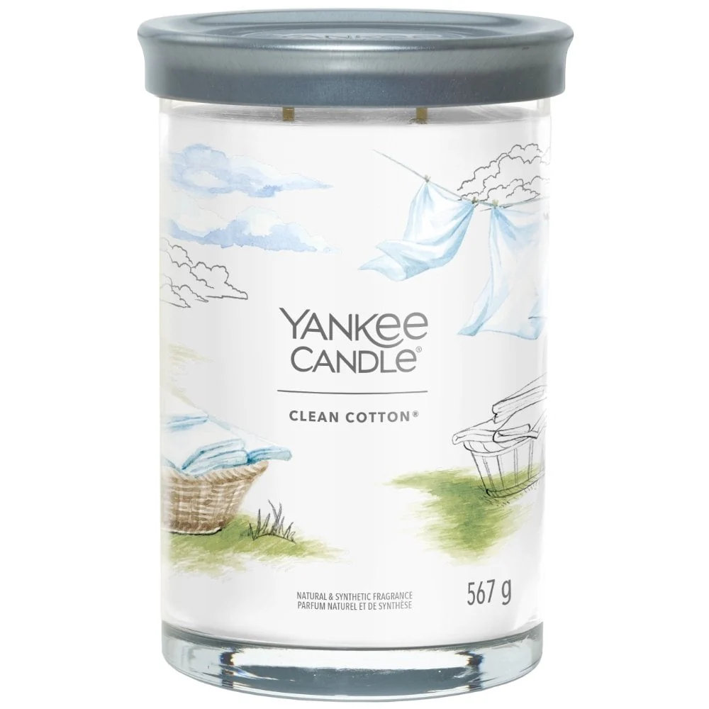 Yankee Candle Clean Cotton Large Signature Tumbler Jar Candle - Image 2