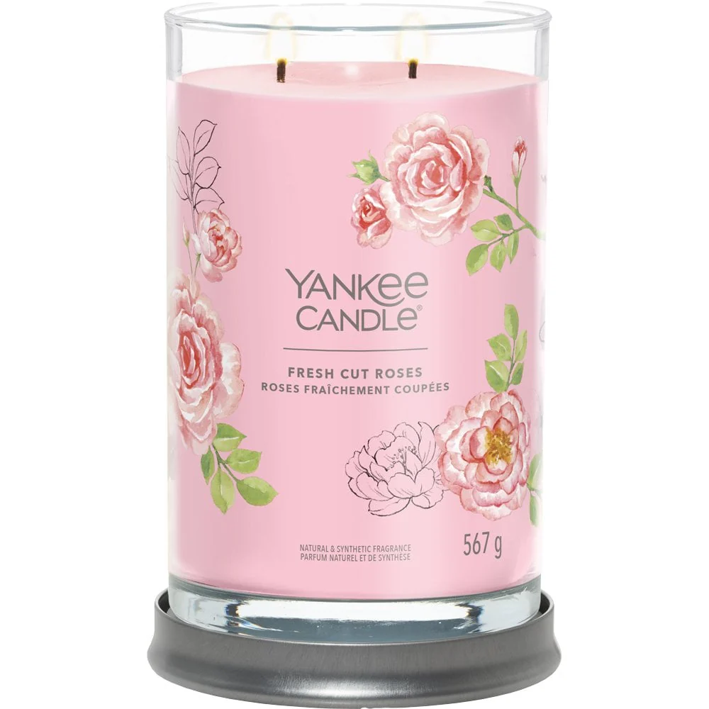 Yankee Candle Fresh Cut Roses Large Signature Tumbler Jar Candle - Image 2