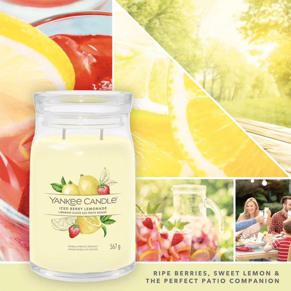 Yankee Candle Iced Berry Lemonade Large Signature Jar Candle - Image 3