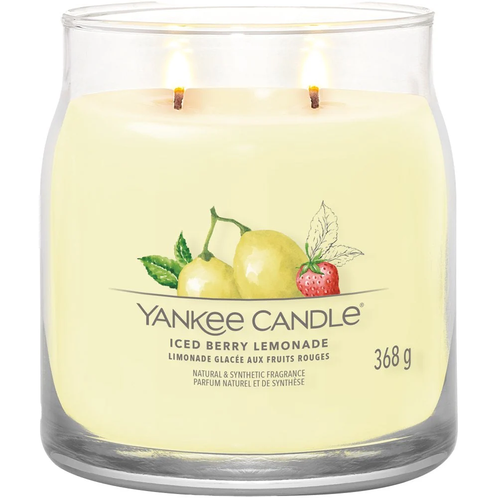 Yankee Candle Iced Berry Lemonade Medium Signature Jar Candle - Image 2