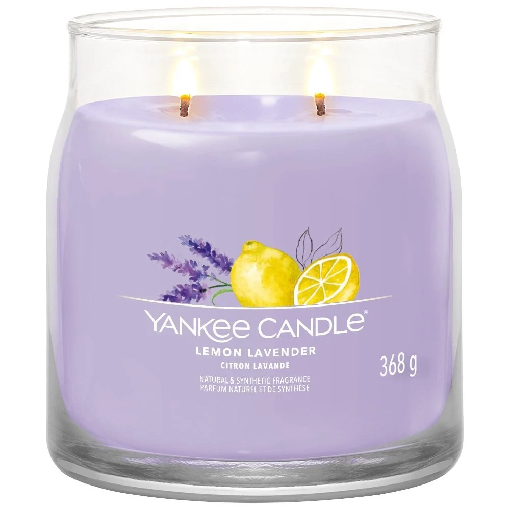 Yankee Candle Lemon Lavender Medium Signature Jar Candle - Image 2