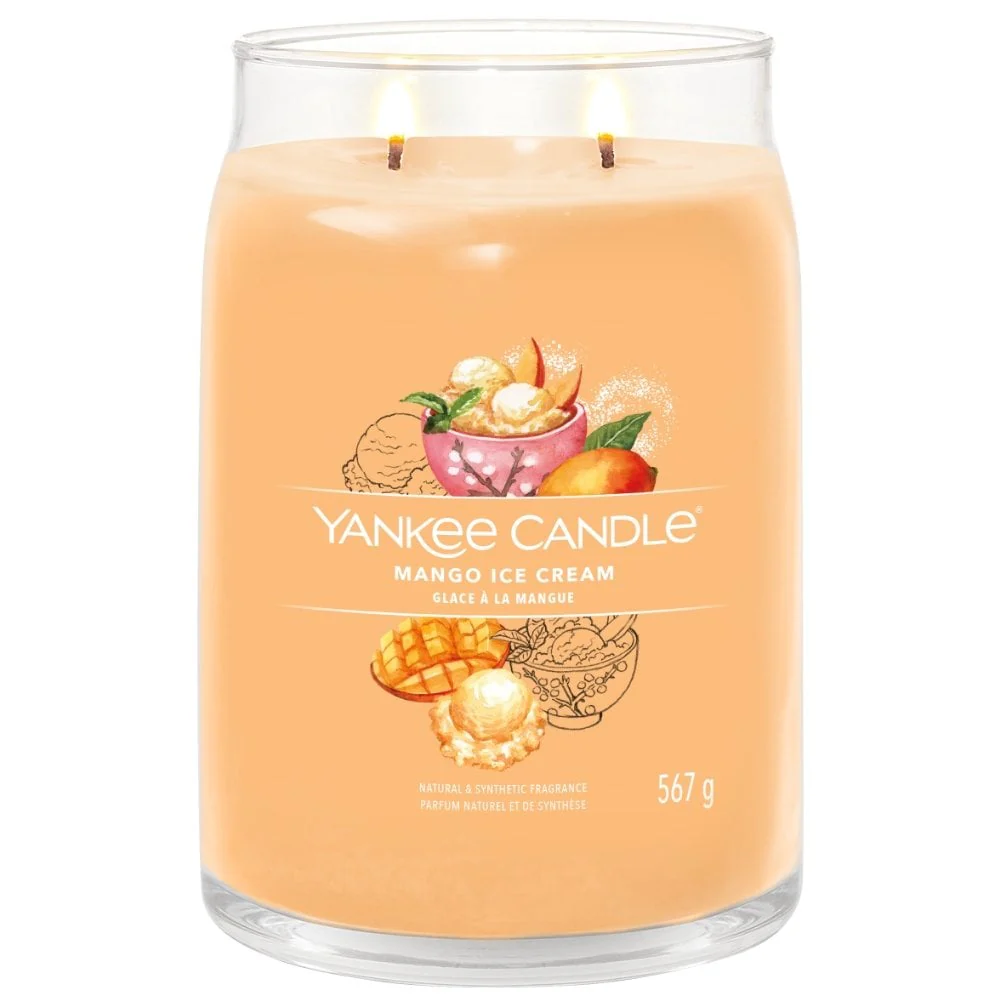 Yankee Candle Mango Ice Cream Large Signature Jar Candle - Image 2
