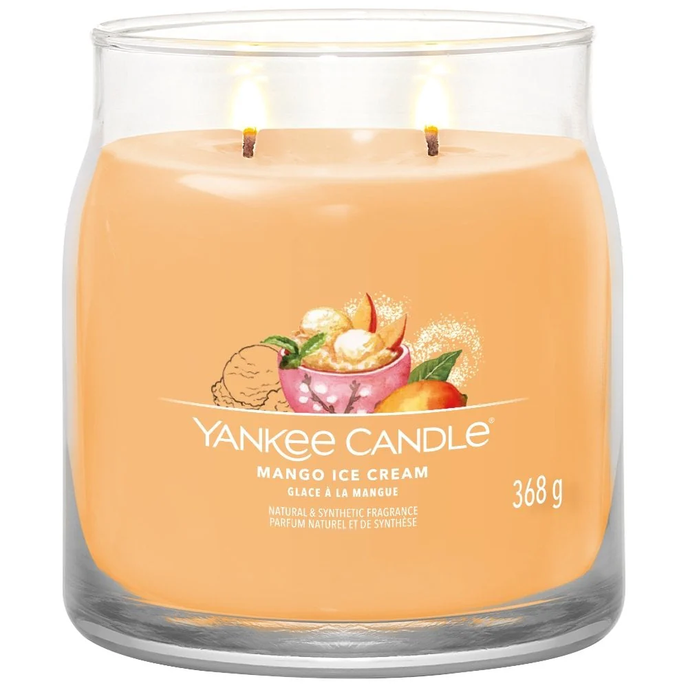 Yankee Candle Mango Ice Cream Medium Signature Jar Candle - Image 2