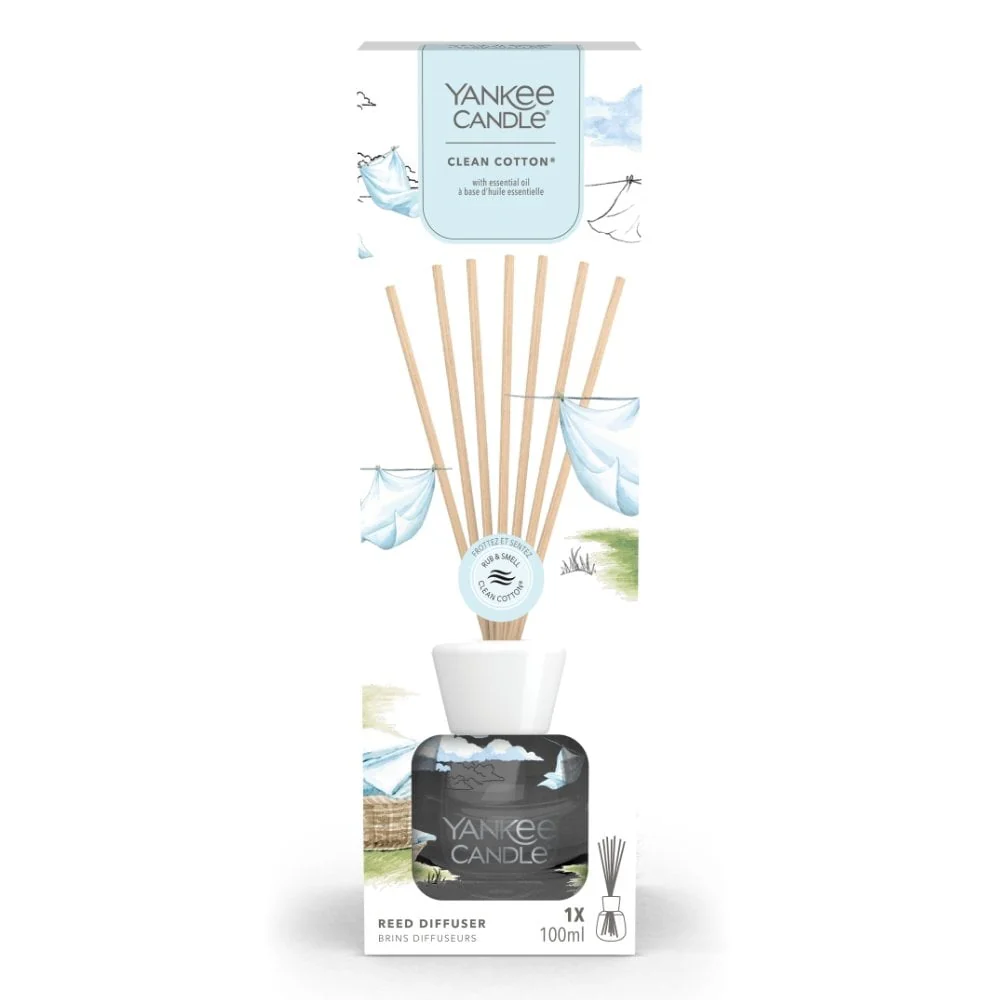 Yankee Candle Signature Reed Diffuser Clean Cotton 100ml - Image 2