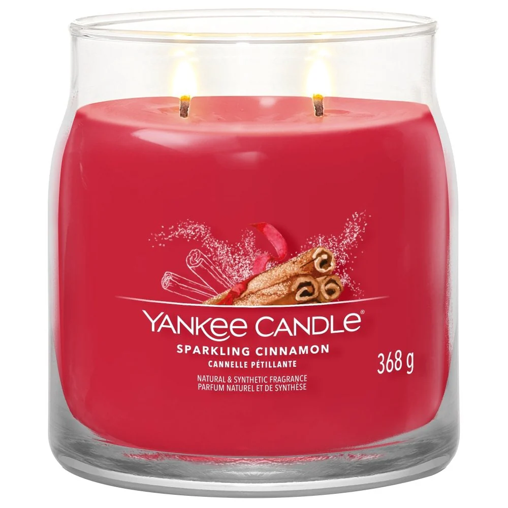 Yankee Candle Sparkling Cinnamon Medium Signature Jar Candle - Image 2