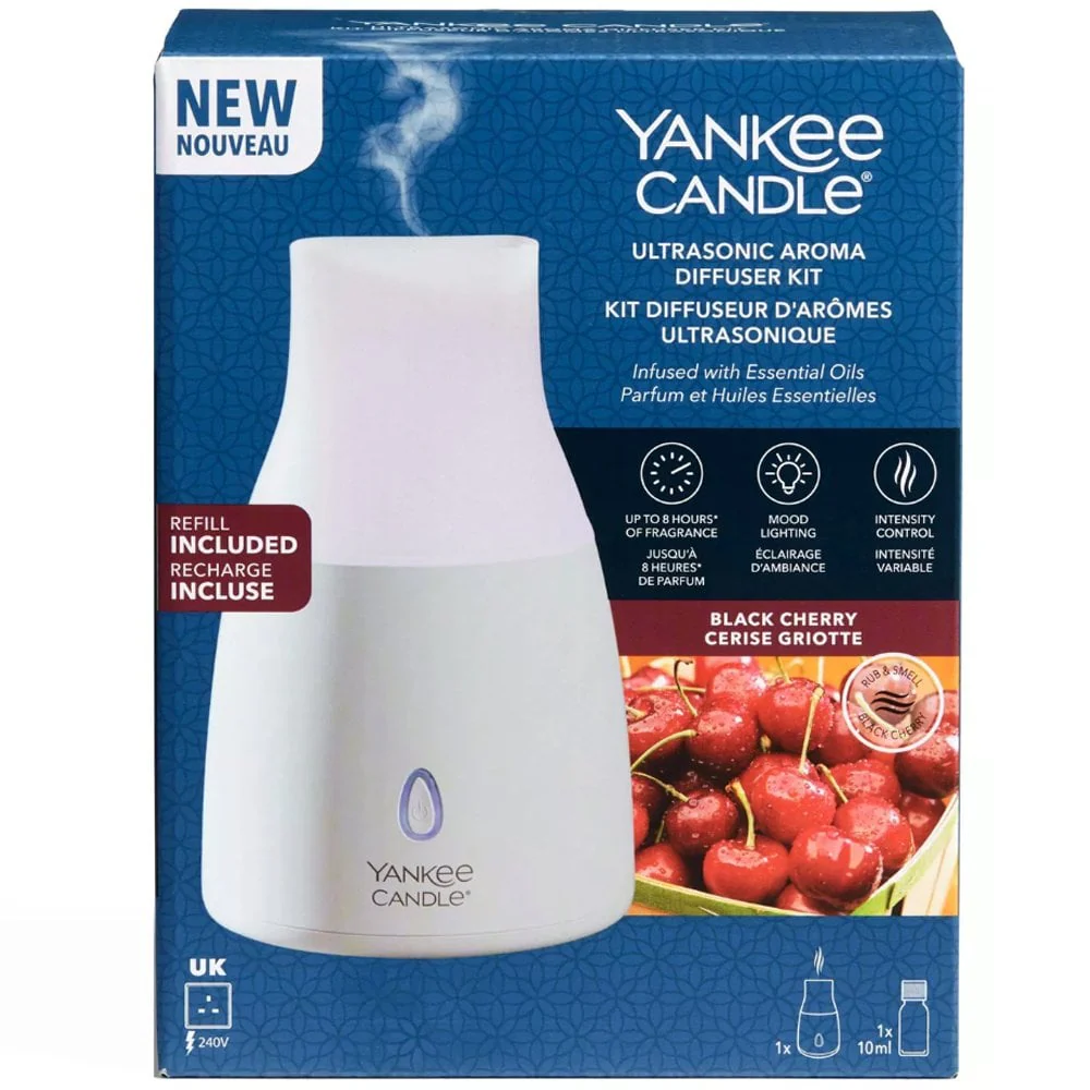 Yankee Candle Ultrasonic Aroma Diffuser Starter Kit Black Cherry - Image 2