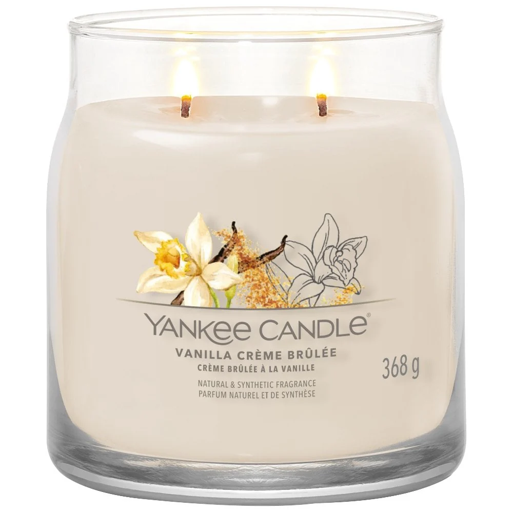 Yankee Candle Vanilla Creme Brulee Medium Signature Jar Candle - Image 2