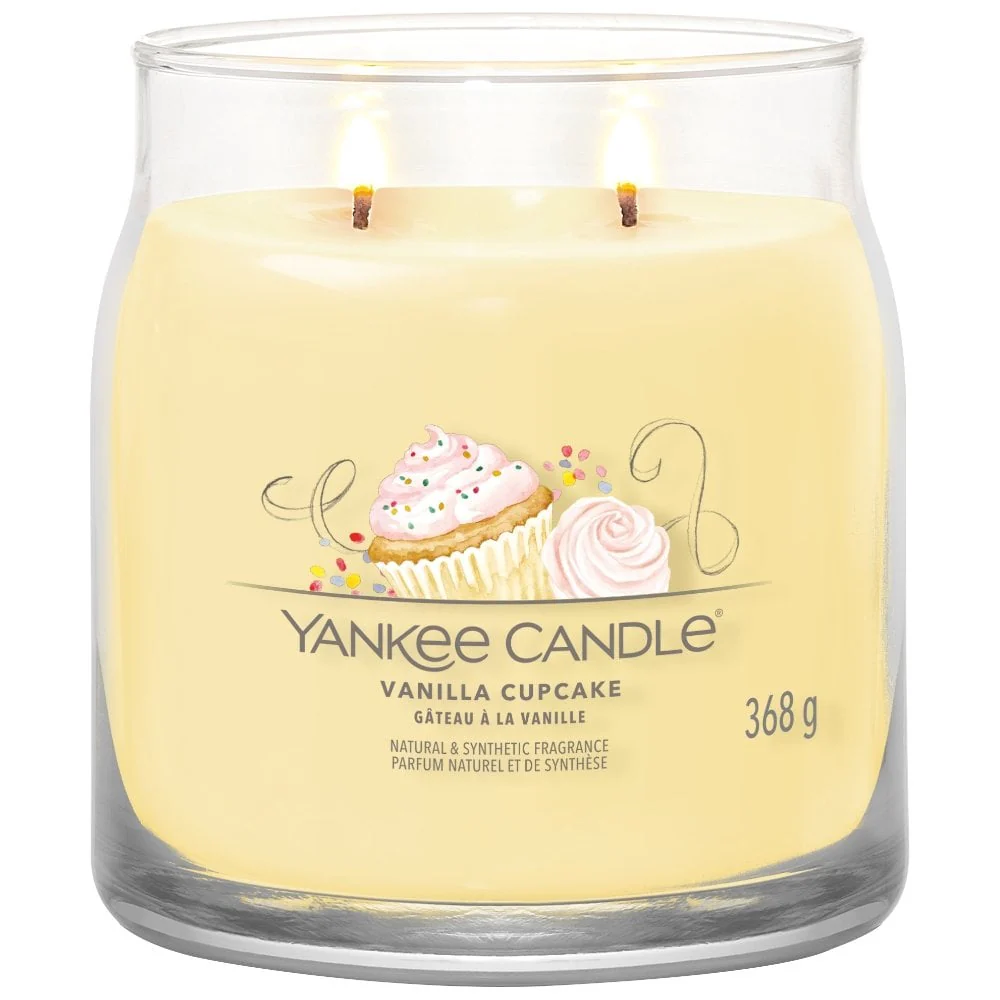 Yankee Candle Vanilla Cupcake Medium Signature Jar Candle - Image 2
